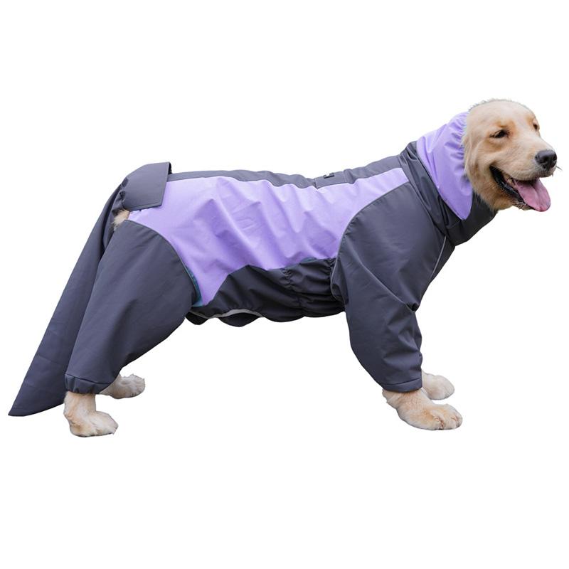 Dog Raincoat Full-Body Four-Legged Hooded Waterproof Rainwear for Golden Retrievers Labradors and Medium Large Dogs Raincoat