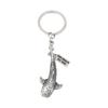 1/3Pcs Vintage Metal Whale Shark Keychain Creative Alloy Sea Animal Pendant Key Ring Charm For Backpack Bag Decoration Gift