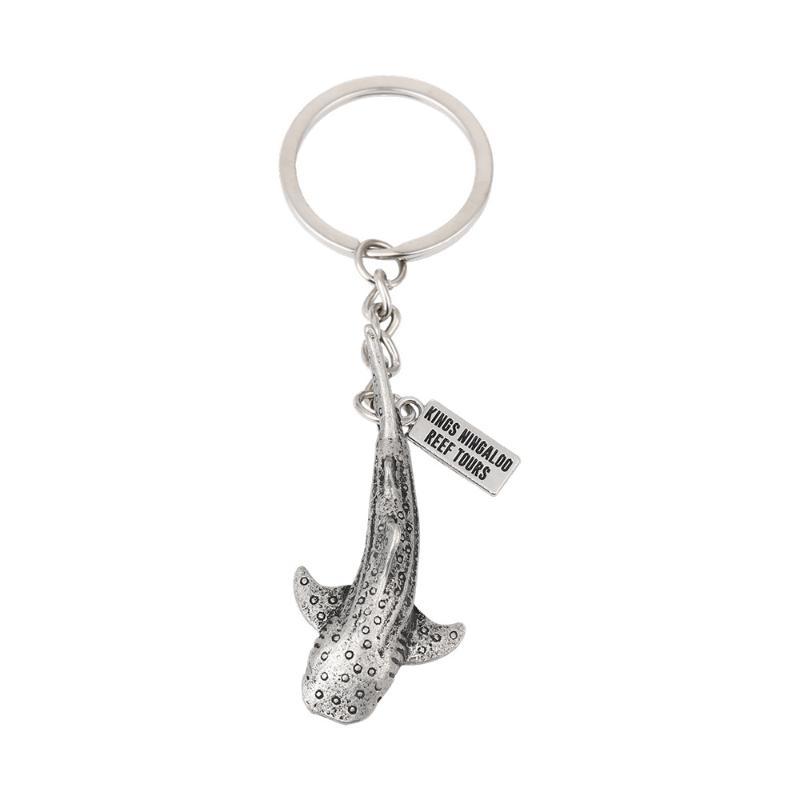 1/3Pcs Vintage Metal Whale Shark Keychain Creative Alloy Sea Animal Pendant Key Ring Charm For Backpack Bag Decoration Gift
