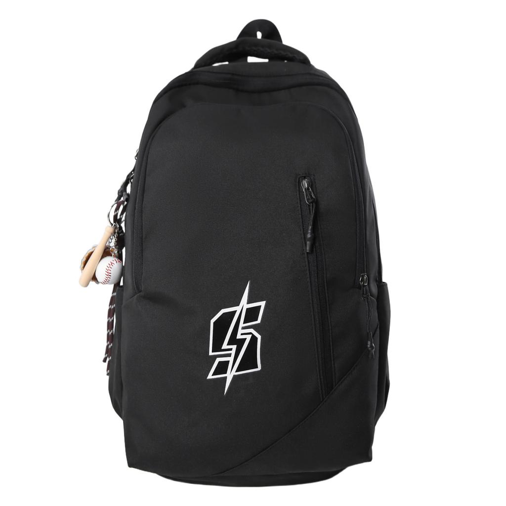 Schoolbag Junior High School Student Schoolbag Male Black Large-capacity Backpack College Student Simple Versatile Travel Backpack Class Computer Bag