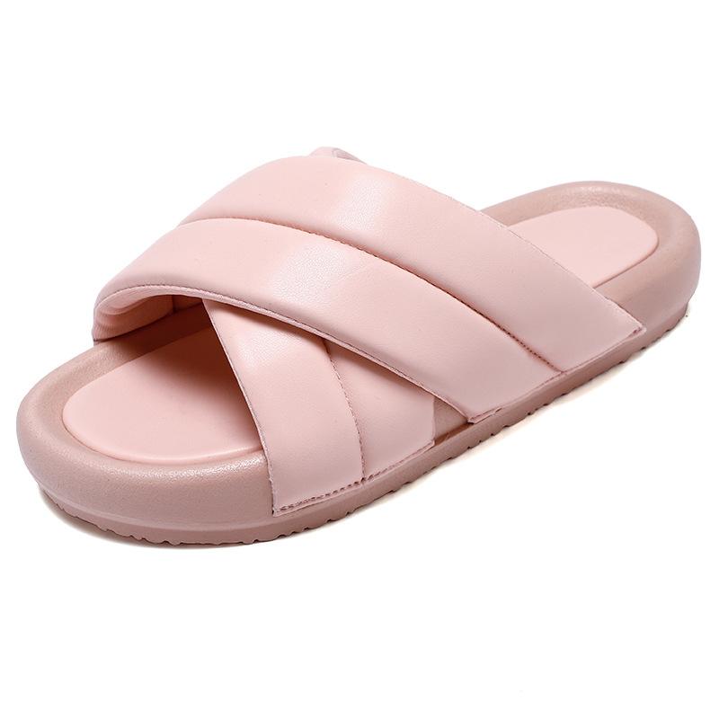 Slippers Women's Summer Fashion Personality Women's Slippers Beach Shoes Girls Sandals Thick-soled Outer Leather Cool Slippers