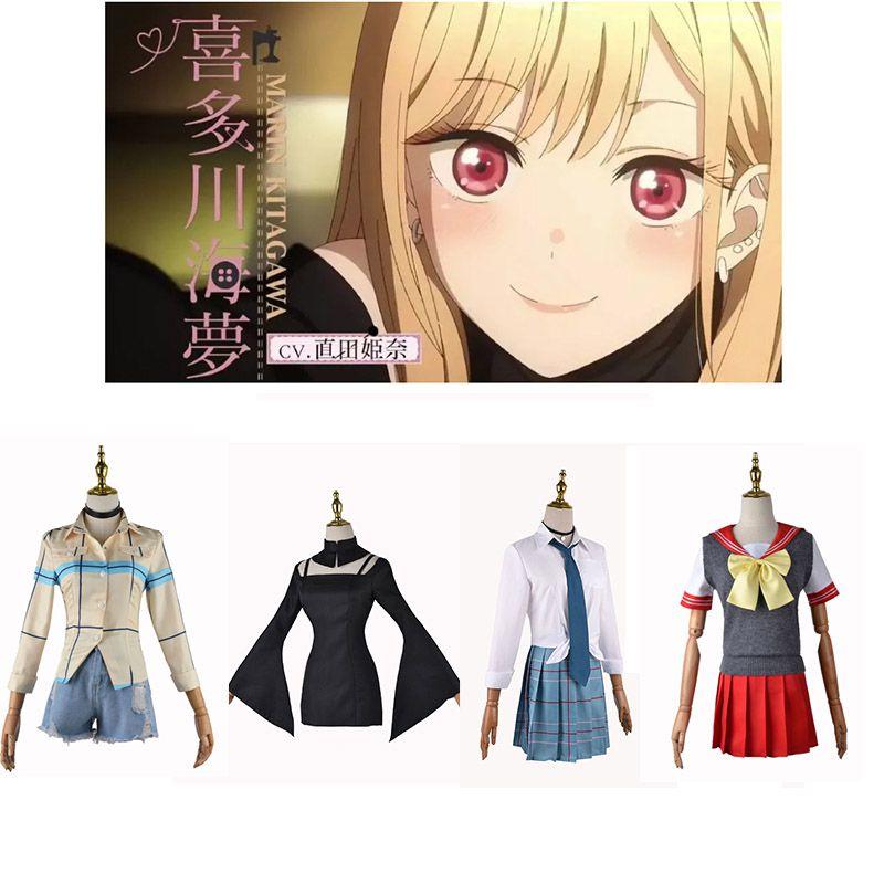 Dressup Anime My Darling Cosplay Costume Cos Wig Maid Party Girls Tie Collar