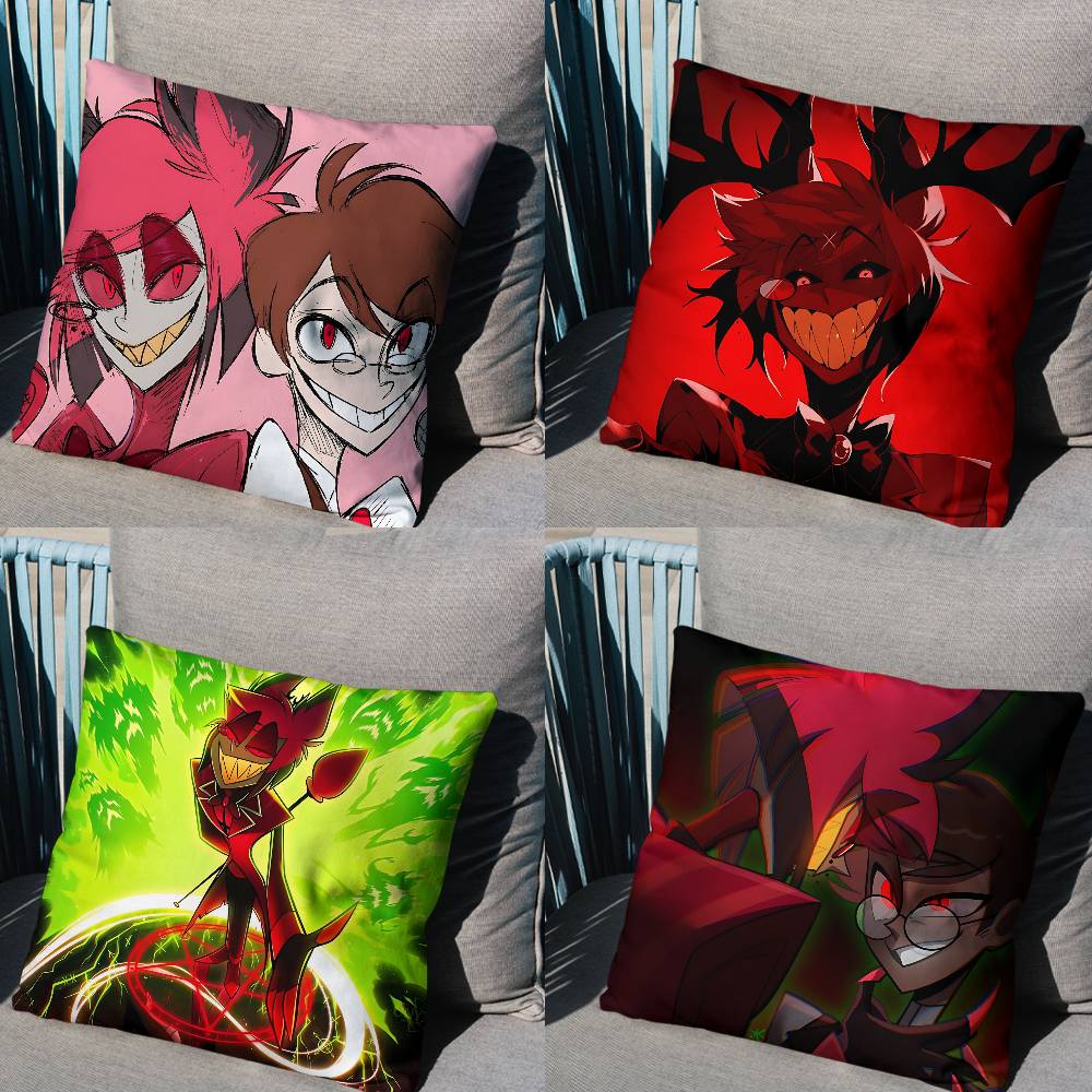wicked Alastor H-Hazbin Hotel pillow cover living room sofa cushion cover bedroom room bed pillow cover home decoration