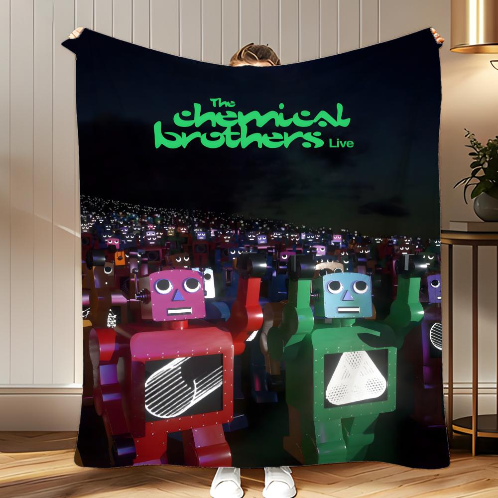 

popular band The Chemical Brothers Throw Soft Coral Fleece Blanket 310gsm Fluffy Warm Throw for Sofa Bed Couch Bedroom Decor 75x100cm