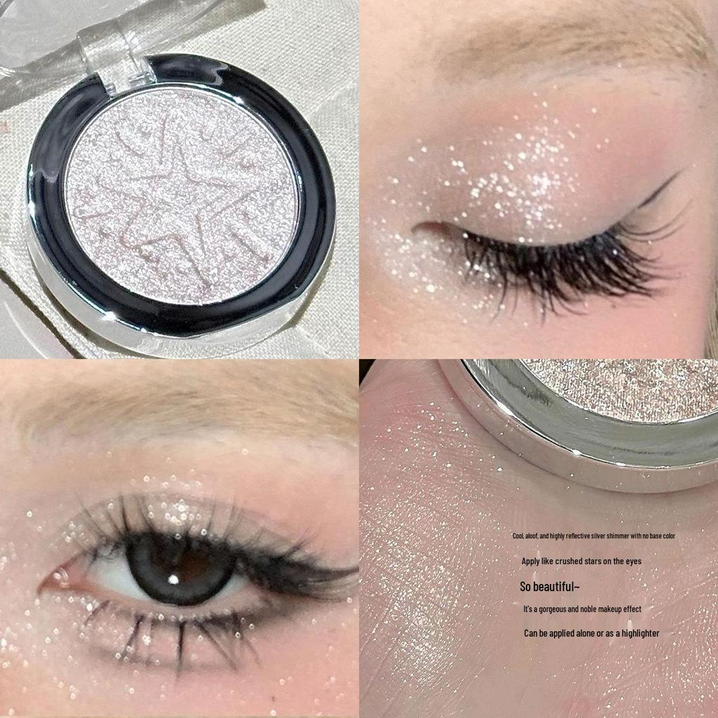 Kakashow Diamond Sparkle Multi-use Powder: Highlighter, Eyeshadow, Crushed Sparkle Stars, Dynamic Pearl Contour. Versatile Eye Makeup.