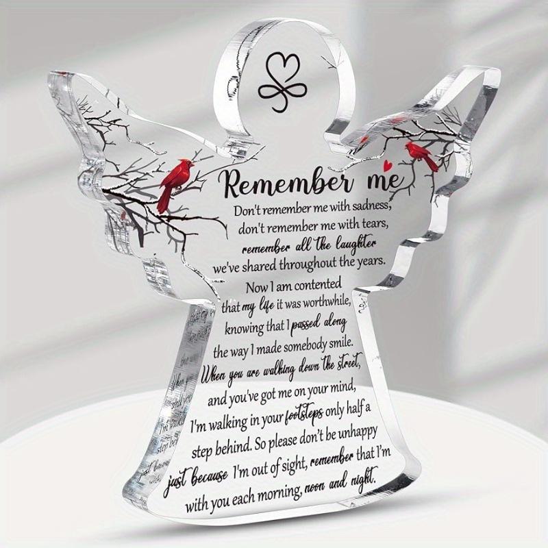 

Sympathy Memorial Gift: Angel Red Cardinal Acrylic. Bereavement/Grieving Gift – Loss of Loved One Remembrance Decor. чистый
