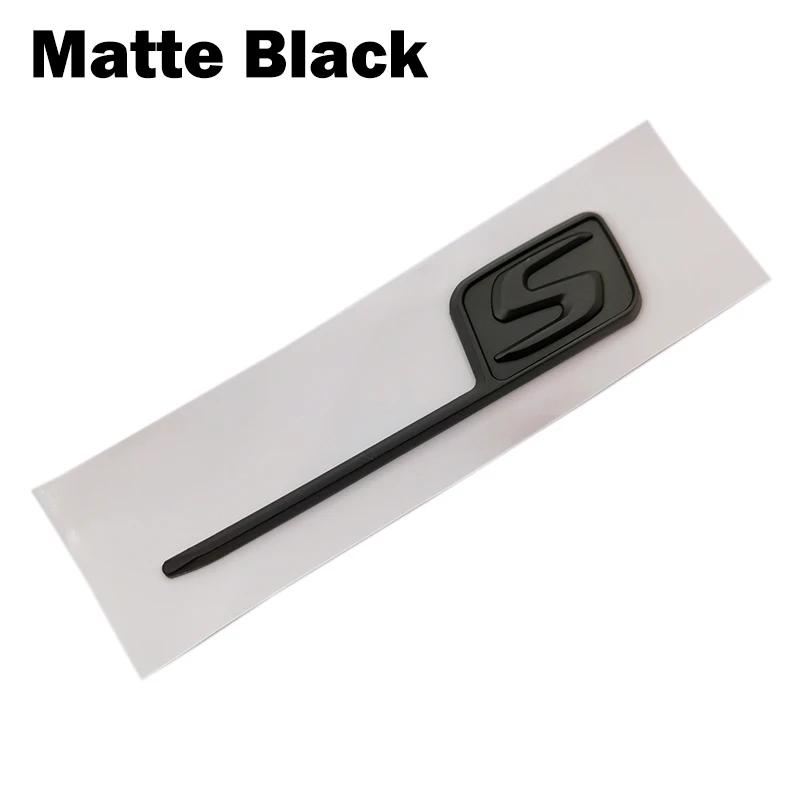 New ABS S Badge Car Rear Emblem Sticker for Cla45 C63 W212 E63 A45 Gla45 Styling Accessories