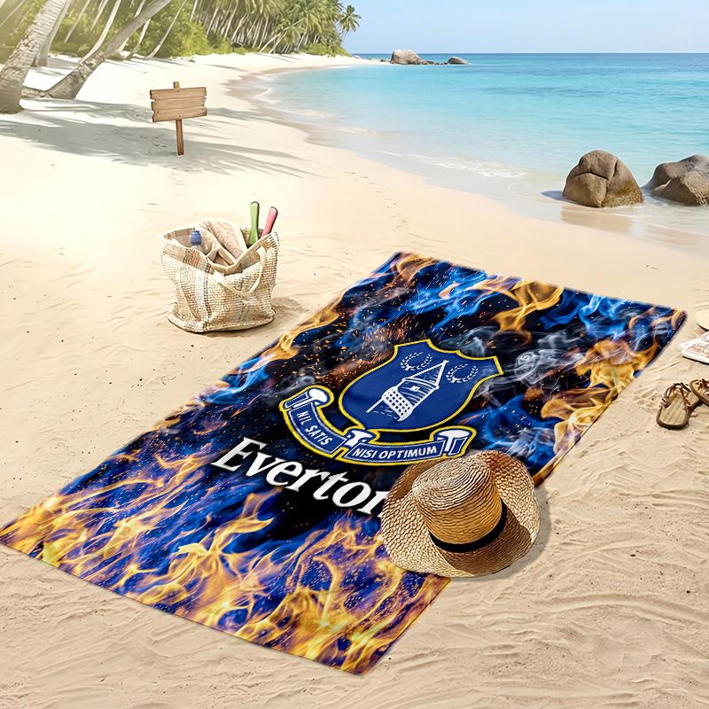 Asciugamano da Spiaggia con Stampa del Football Club Everton, Asciugamano Grande Morbido ad Asciugatura Rapida per Spiaggia Campeggio Nuoto