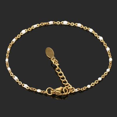Stainless Steel Bracelets for Woman Link Chain Beads Ladies Bracelet Jewelry