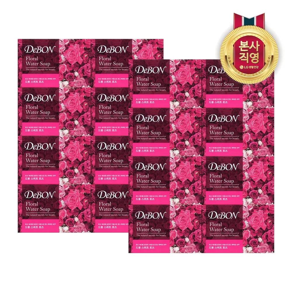 Debon Floral Water Soap Sweet Rose Soap 100g 4 packs x 4