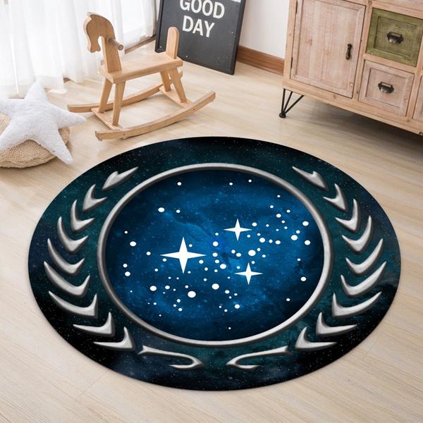 Star Trek kerek szőnyeg Dekoratív nappali szőnyeg ajtószőnyeg Ajándék lakberendezési szőnyegek nappaliba