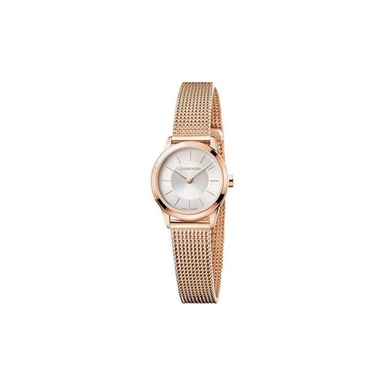 Calvin Klein Ck Quarz Uhr Quarzwerk Edelstahlarmband Silbernes Zifferblatt Damenuhren K3M23626