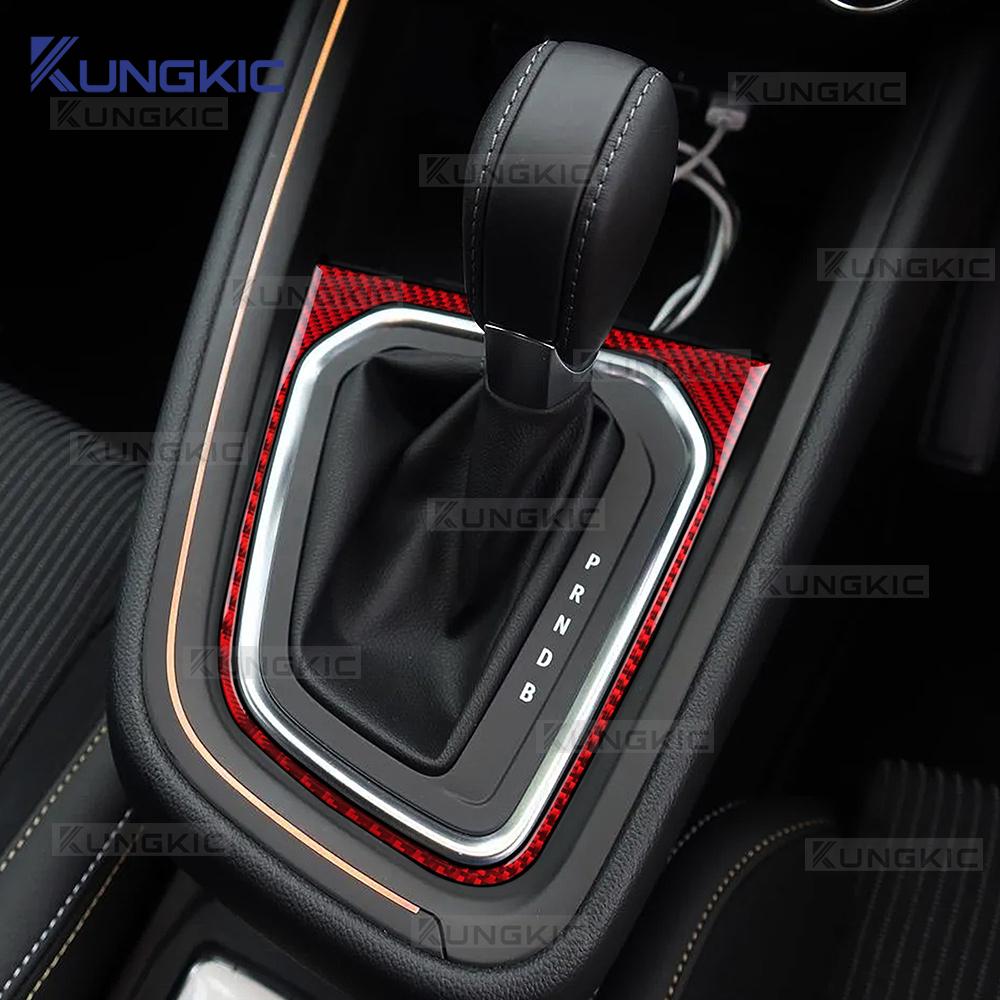 Real Soft Carbon Fiber Sticker For Renault Clio 5 MK5 2020 2021 2022 2023 2024 2025 LHD RHD Car Gear Shift Frame Interior Trim
