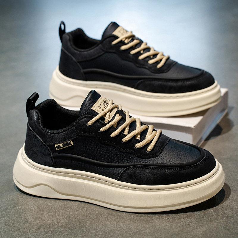 Shoes New Spring Leather Platform Casual Board Shoes High-end Sports Shoes