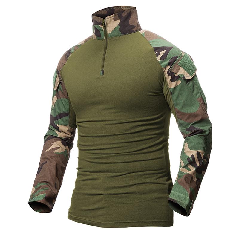 Men Army Tactical Multicam Military Combat Black T-Shirt Long Sleeve CP Camouflage Airsoft Shirts Camping Hunting Clothing