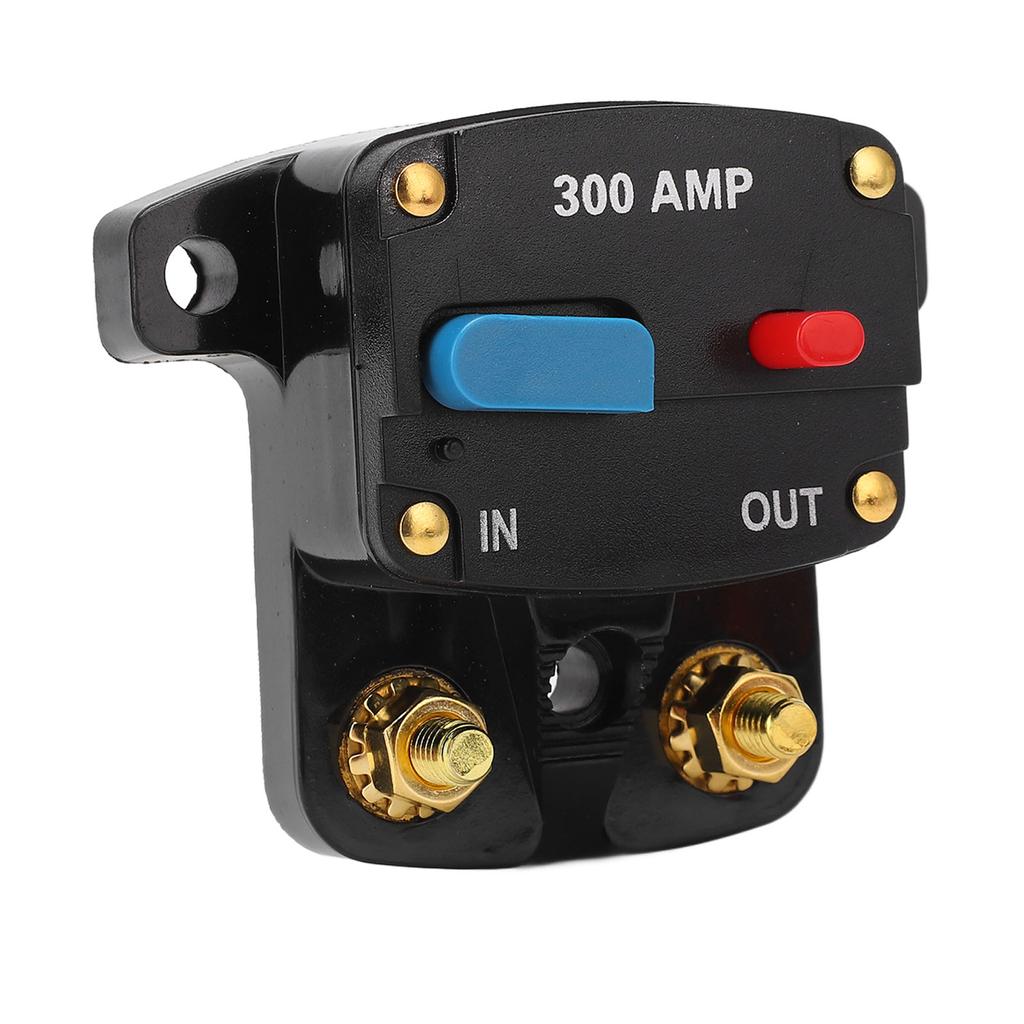 Car Audio Circuit Breaker Manual Reset Fuse Inline Inverter Holder for Car Audio Stereo System Boat Trucks Buses 300A