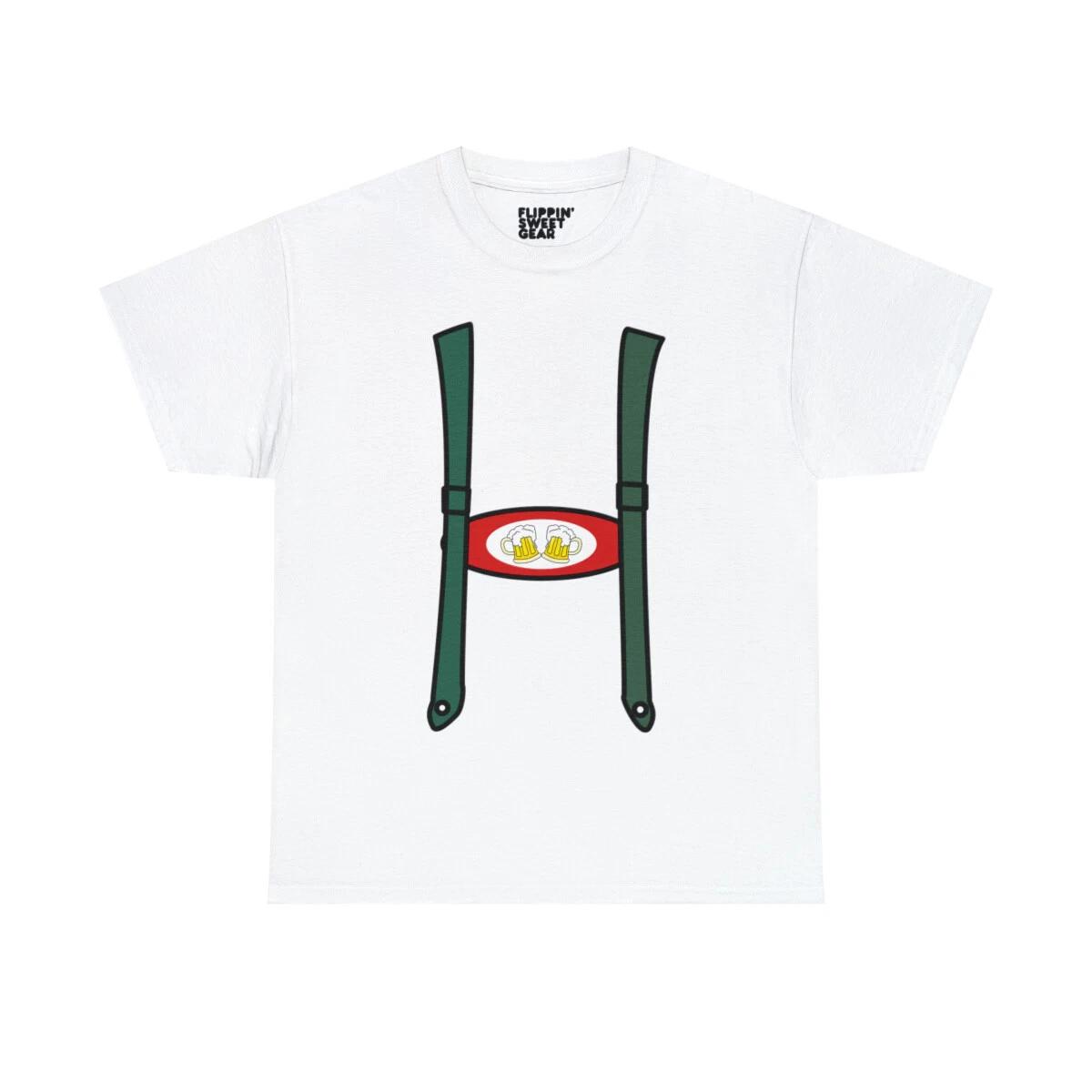 Oktoberfest Lederhosen Graphic Tee Shirt 2XL