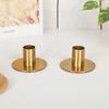 2 Stück Gold/Schwarz Metall Kerzenhalter Stabkerzenleuchter 5cm/2" Säulenplatte Minimalistisch Vintage Deko Esstisch Hochzeitsfeier
