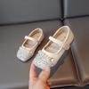 Breathable Girl's Flat Shoes with Pearls 2025 New Party Shoes for Girls Lightweight Kids Sneakers  Baby Soft Sole Non-Slip