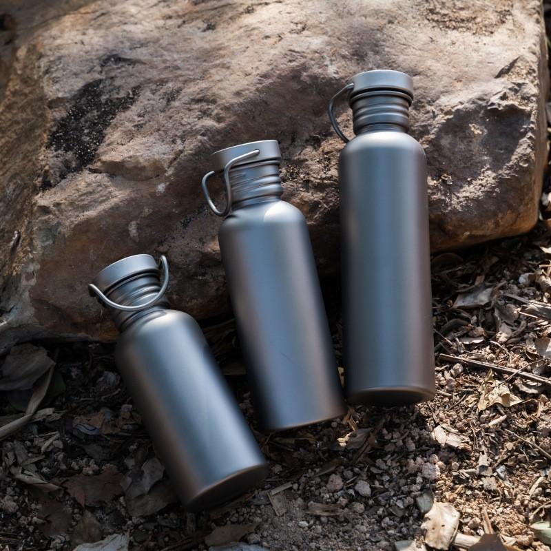 500Ml 600Ml 750Ml Titanium Water Bottle Reusable Outdoor Camping Supplies Tourism Sports Cycling Hiking Camping Water Bottle