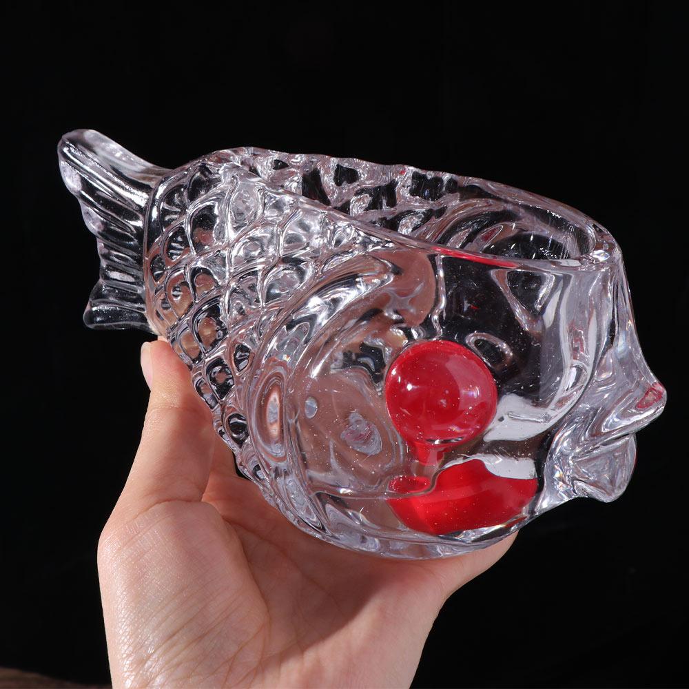 Transparent Fish-shaped Glass 3D Wine Glass Unique Pufferfish-shaped Glass Cup  Home Bar