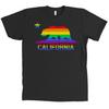 California Gay Pride Flag Bella + Canvas Rainbow Bear Shirt LGBT Ally Top NEW