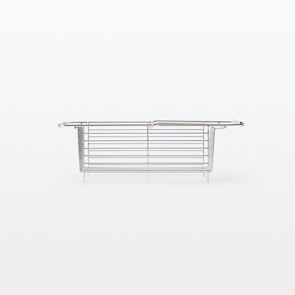 MUJI Stainless Steel Sink Sliding Wide x 17cm Deep x 13cm MCC62A2S Basket, Type, Silver, Approx. 40.5cm High,
