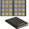 120-Pocket PVC Coin Collection Album with Clear Plastic Pages & Dark Blue Cover - Heavy-Duty Coin Holder Book