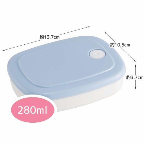 Skater Rice, Frozen, Pre-made Rice Container, Seal Container, Storage Container, 280ml, Thin, Powder Pastel, Blue SLG2