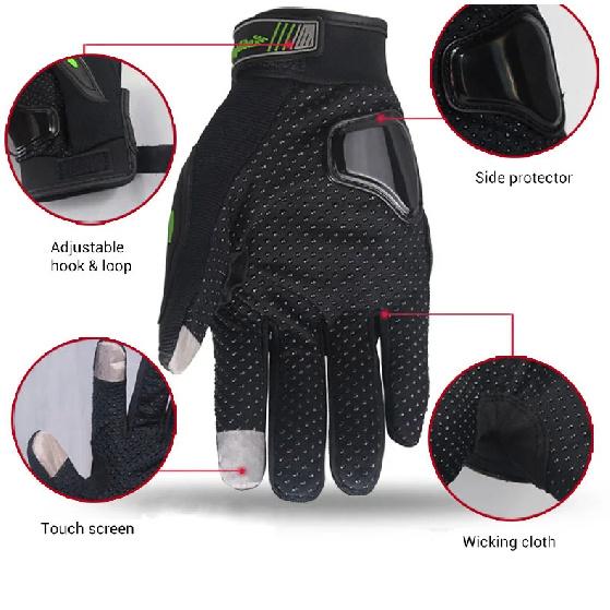 Motorcycle Gloves Anti Fall Anti-collision Off-road Riding Gloves Summer New Breathable Touch Screen Full Finger Gloves M-2XL