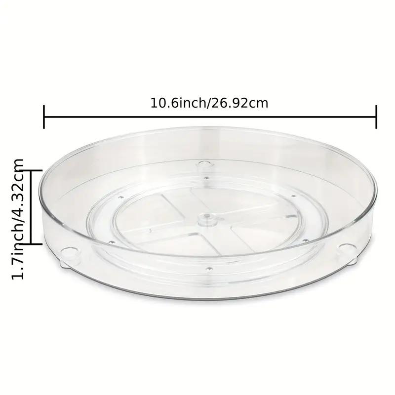 360° Rotating Tray Lazy Susan Fridge Organizer Turntable Storage Tray Clear Food Storage Organizer Spice Rack Kitchen Organizer