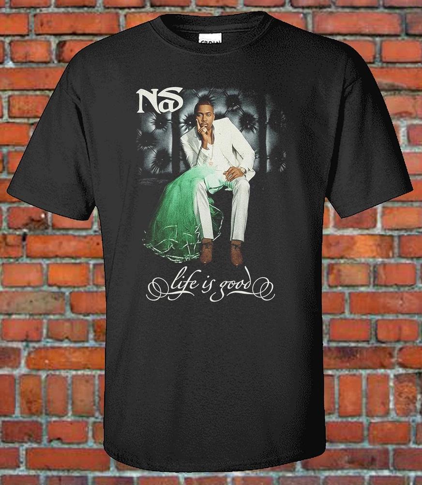 Vintage Style TShirt Retro Reproduction NAS HipHop Legend Graphic Tee S