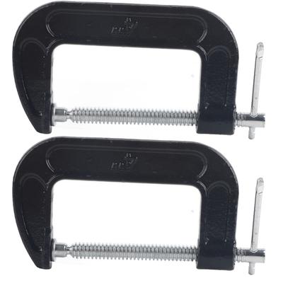 2Pcs G Clamp G?Type C?Type Woodworking Malleable Steel Fixed Industrial Strength Hardware Tool