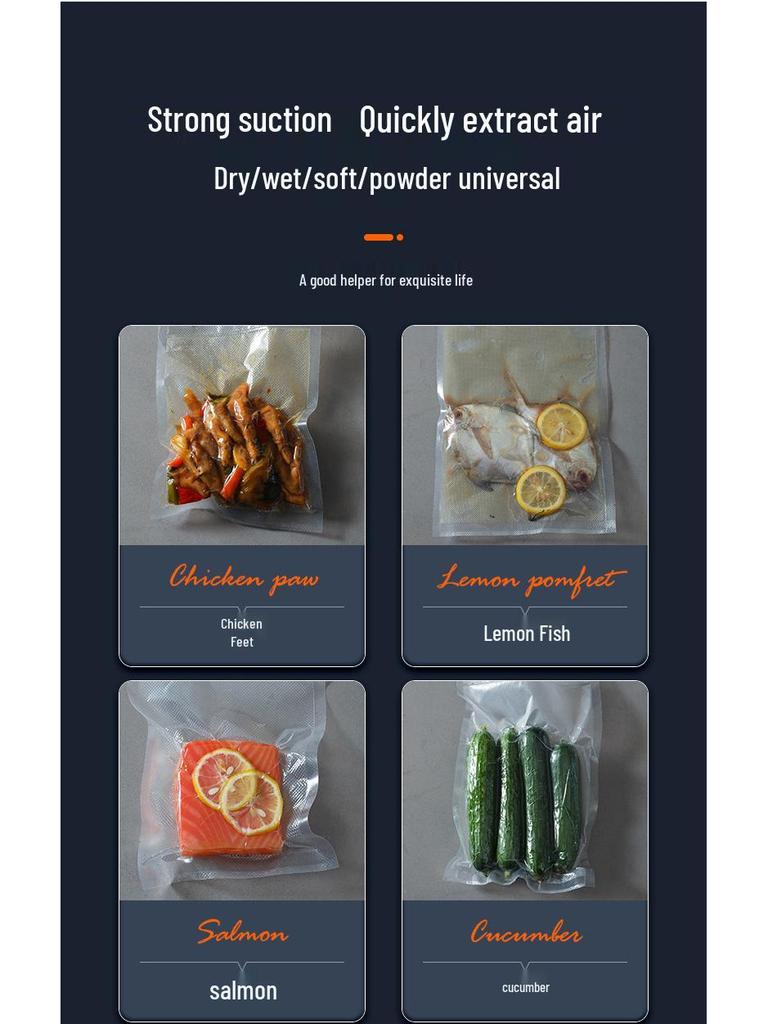 Automatic Vacuum Sealing Machine for Food Preservation - Kitchen Dry & Wet Packaging