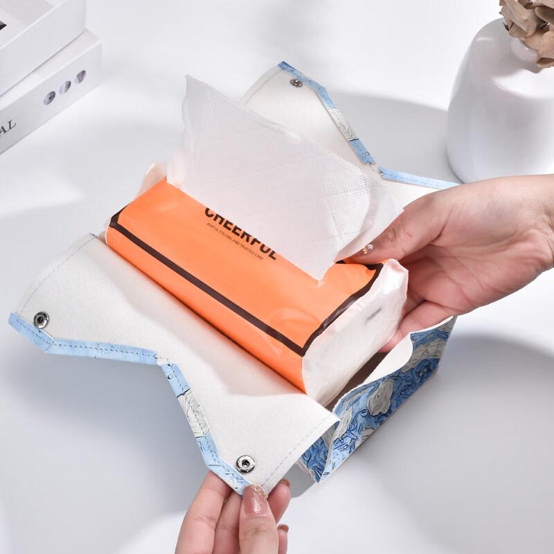 LIEI Rose Oil Painting Acrylic Tissue Box