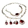 Women Jewelry Set Rhinestones Pendant Decoration Plating Necklace Earrings Ring Bracelet