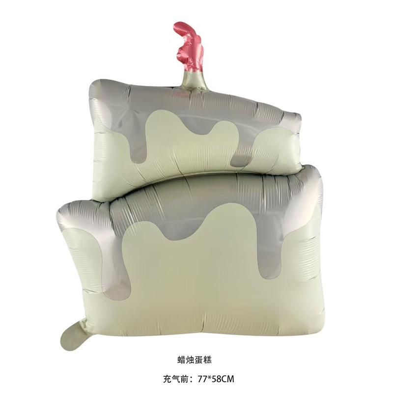Cartoon Cake Shaped Balloons Children's Day Birthday Party Background Wall Atmosphere Decoration Layout Balloons