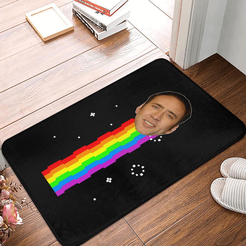 Nicolas Cage All Over Floor Door Bath Kitchen Mat Anti-Slip Outdoor Funny Meme Doormat Bedroom Balcony Entrance Carpet Rug