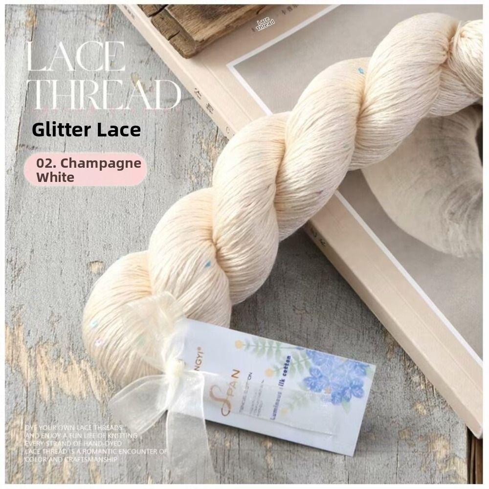 New 100g Weight Tencel Yarn Soft Texture Silk-like Solid Sequins Cotton Yarn Summer Lace Warm Feel Knitting Thread Hand Knitting