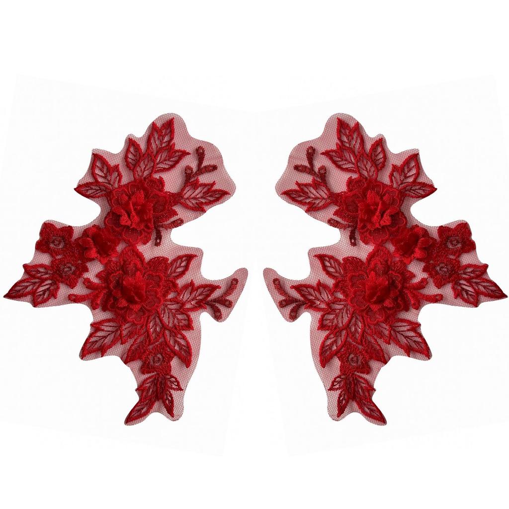 Mehrfarbige Stickerei Dreidimensionale Blume-zu-Blume Stoffaufkleber Kleidung Kleid Auftrittskleid Dekorative Stoffaufkleber Accessoires