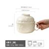 Cream Instant Noodle Bowl Minimalist Style Ceramic Bowl Dormitory Student Bowl With Cover Bowl With Handle Bowl Household Large Bowl