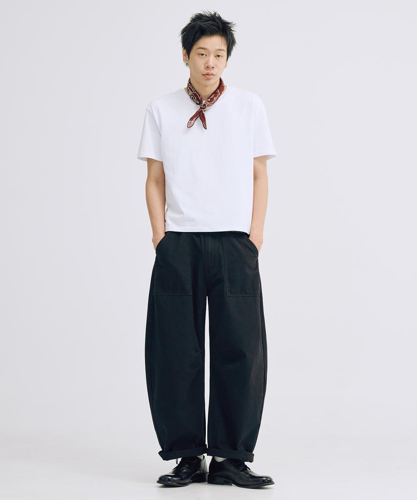 TAKEASY Fatigue Barrel Cotton Pants (Black)