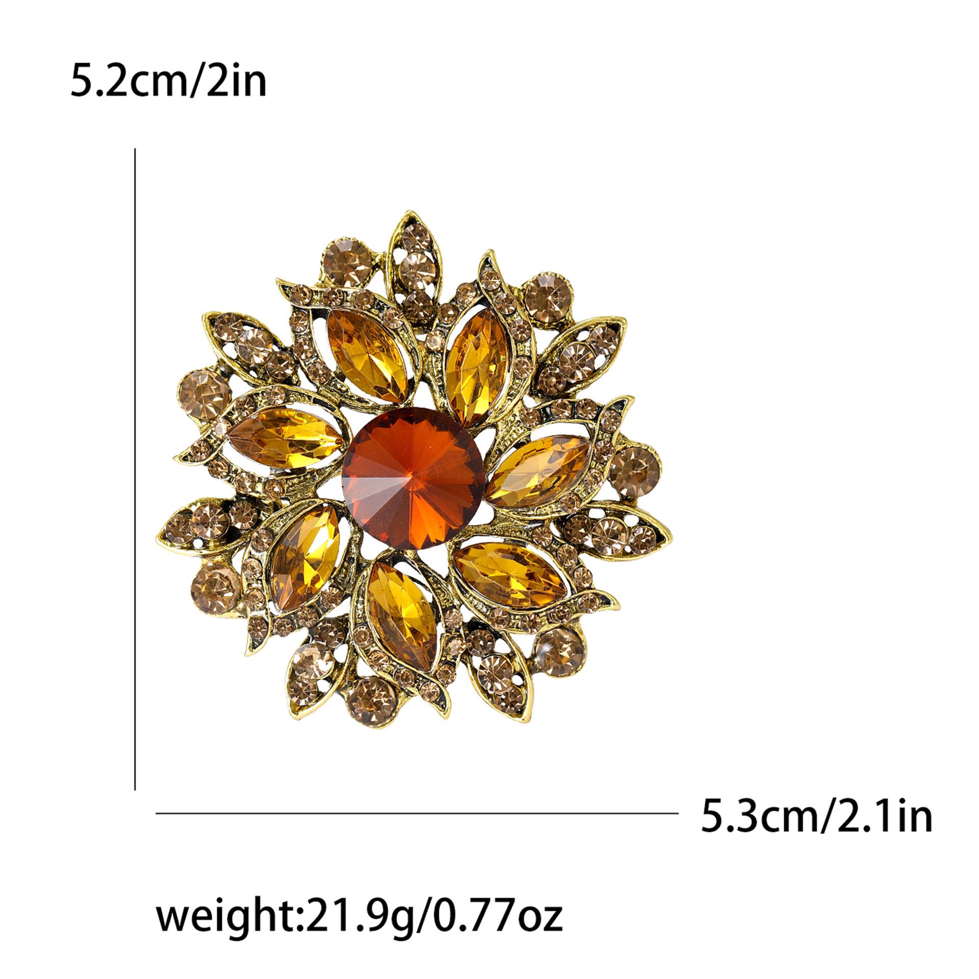 

Брошь-цветок со стразами для женщин, вечерние повседневные булавки, аксессуары, подарки