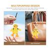 Duck stuffed toy keychain bag charm glasses yellow cute fluffy mascot strap bag decoration key car animal fashion present