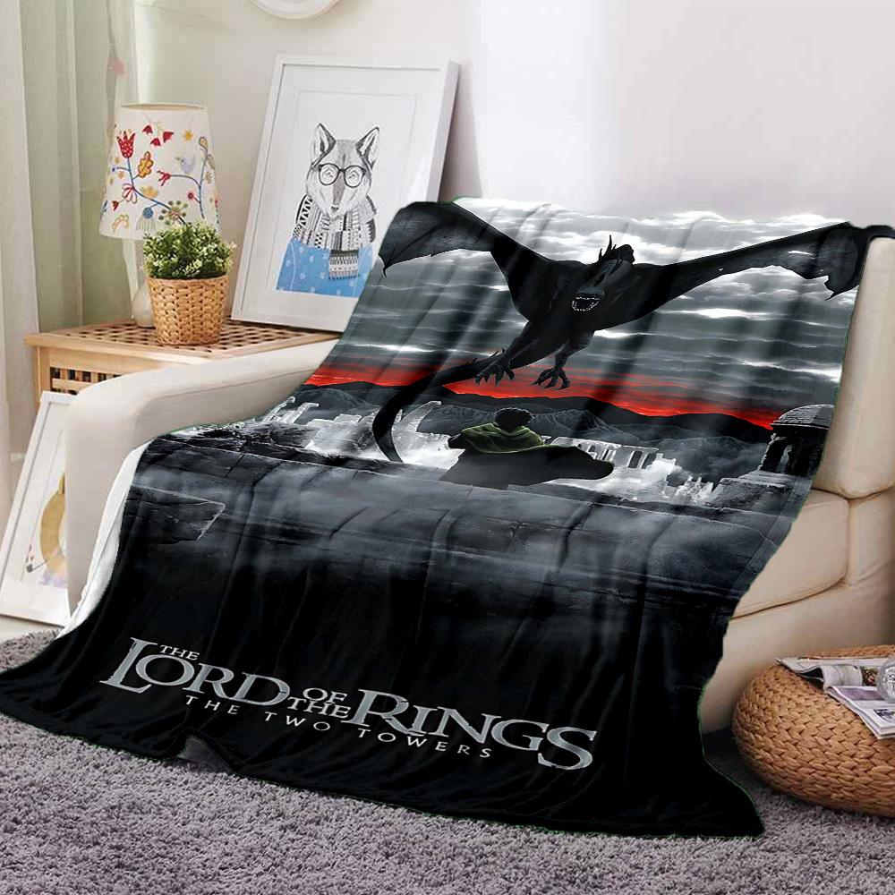 

1pc dragon two towers Blanket Lightweight Flannel Throw for Sofa Bed Travel Camping Livingroom Office Couch Chair 1128KK 80cmx120cm(31inx47in)