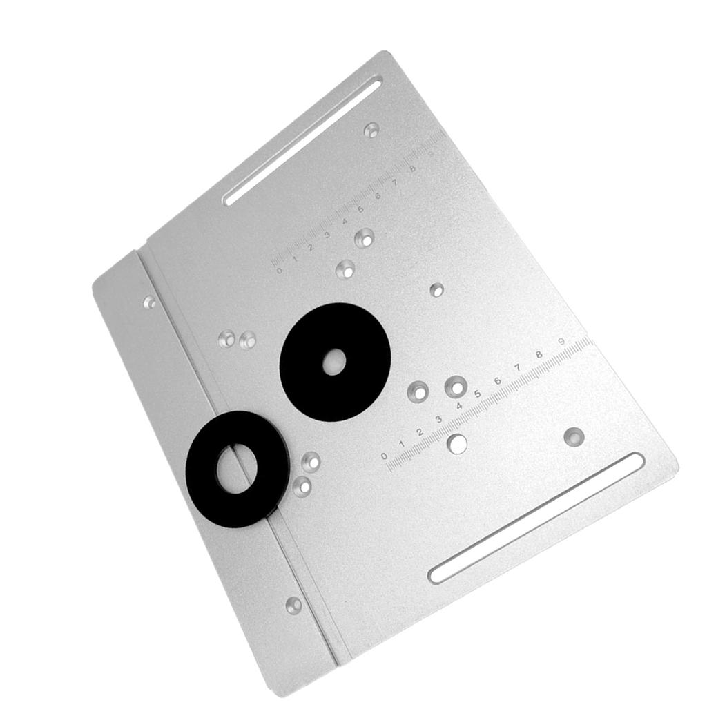 Placă Inserție Masă Router 2 în 1 Aluminiu Aliaj Masă Placă Rabatabilă pentru Banc de Tâmplărie Frezare