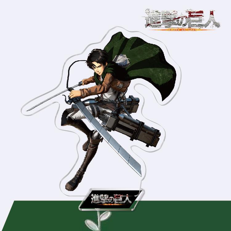 Spill Anime Attack Giant Allen Akryl Cosplay Karakter Stativ Malt Skrivebord Dekor Ornament Gave Modell