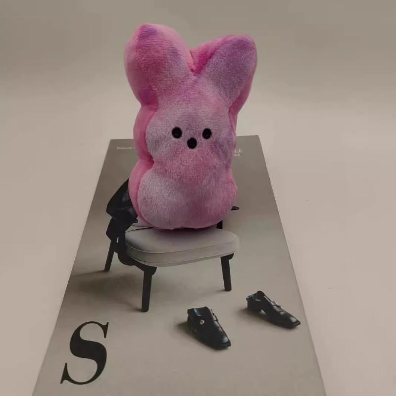 

New Peeps Rabbit Easter Cartoon Rabbit Plush Doll 1pcs рожевий червоний колір