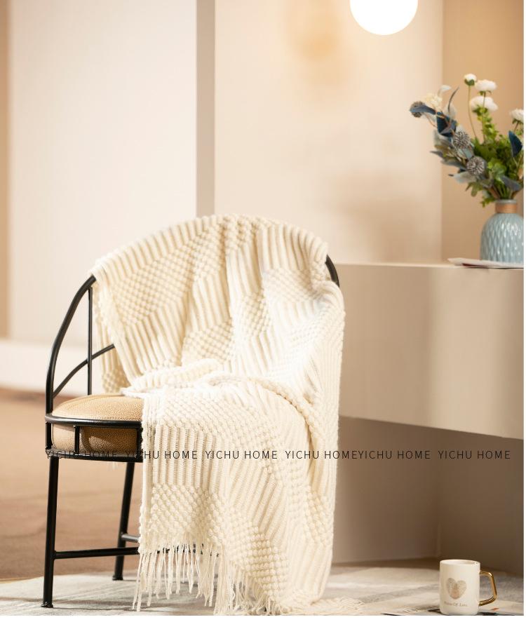 Elegant Sofa Throw Blanket - Pure Color, Air Conditioning, Office Nap, Decorative, Autumn/Winter Luxury Style Blanket