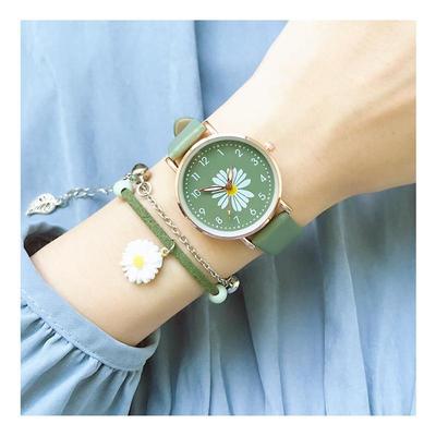 Fashion Women Watches Bracelet Set Simple Arabic Dial Leather Strap Quartz Watches Reloj Mujer Girls Clock Gift